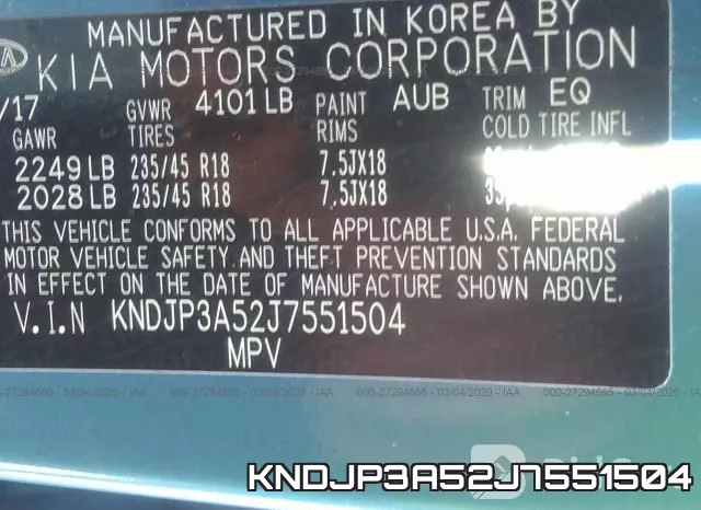 KNDJP3A52J7551504 фото 10