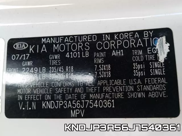 KNDJP3A56J7540361 фото 2