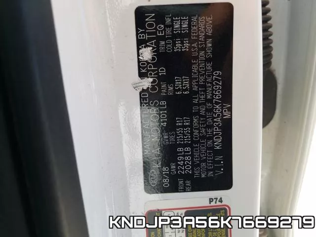 KNDJP3A56K7669279 фото 2