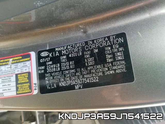 KNDJP3A59J7541522 фото 2