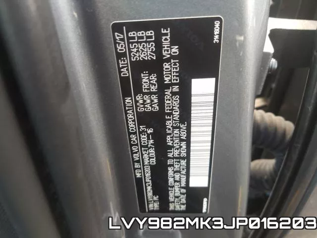 LVY982MK3JP016203 фото 2