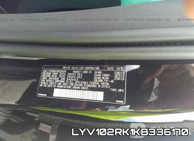 LYV102RK1KB336170 фото 10
