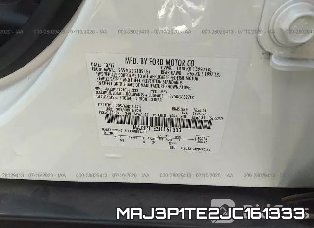 MAJ3P1TE2JC161333 фото 10