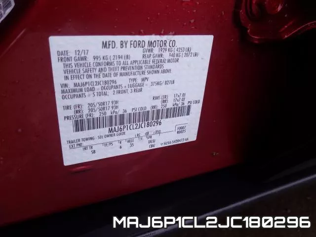 MAJ6P1CL2JC180296 фото 2