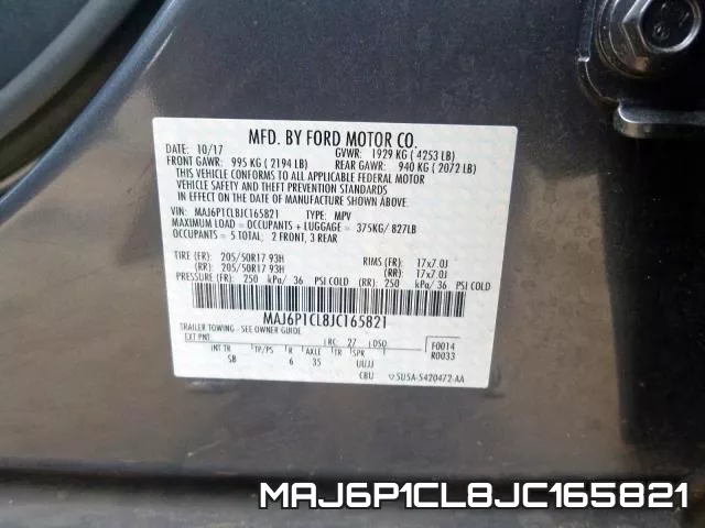 MAJ6P1CL8JC165821 фото 2