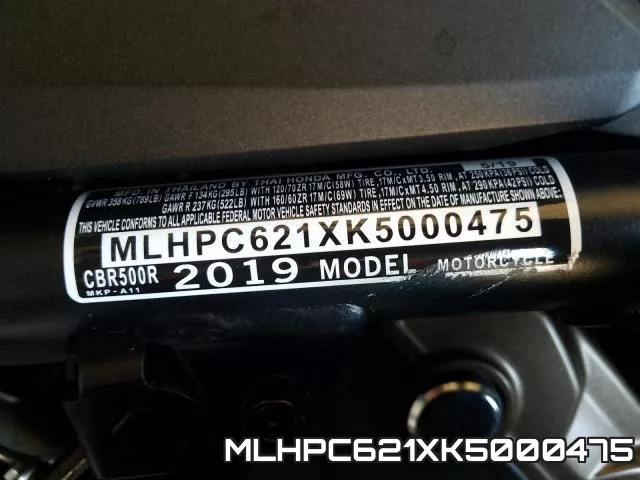 MLHPC621XK5000475 фото 2