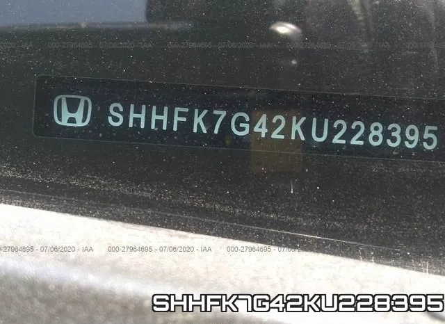 SHHFK7G42KU228395 фото 10