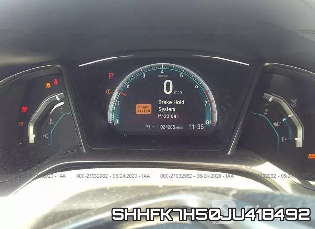 SHHFK7H50JU418492 фото 8