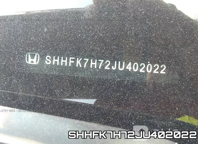 SHHFK7H72JU402022 фото 10