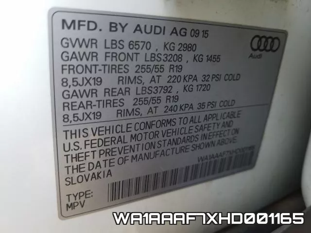WA1AAAF7XHD001165 фото 2