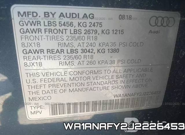 WA1ANAFY2J2226453 фото 10