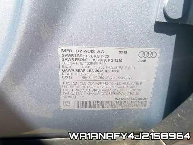 WA1ANAFY4J2158964 фото 2