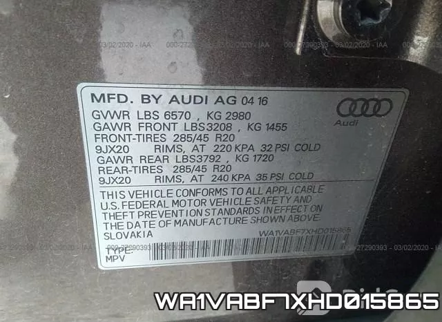 WA1VABF7XHD015865 фото 10