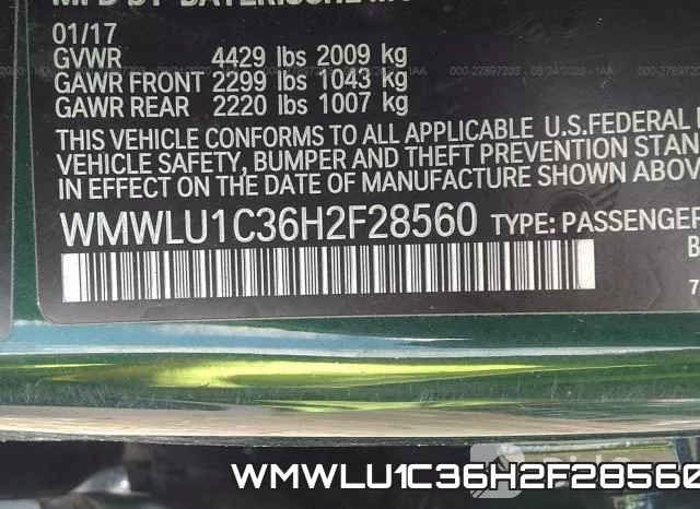WMWLU1C36H2F28560 фото 10