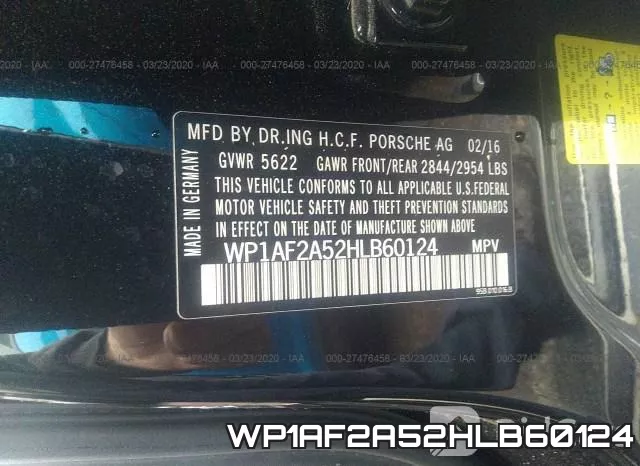 WP1AF2A52HLB60124 фото 10