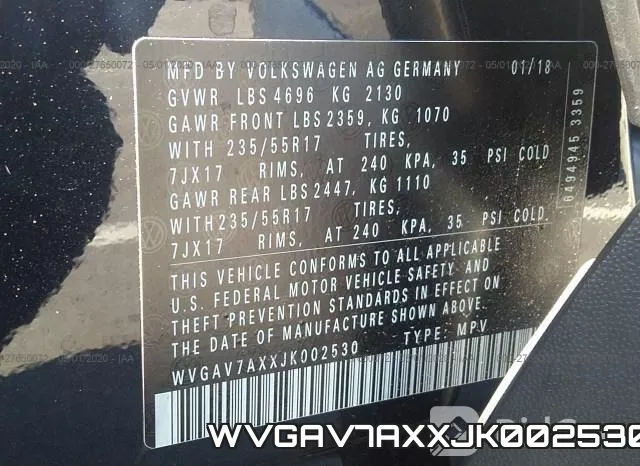 WVGAV7AXXJK002530 фото 10