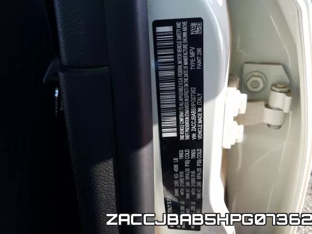 ZACCJBAB5HPG07362 фото 2
