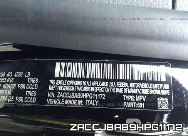 ZACCJBAB9HPG11172 фото 10