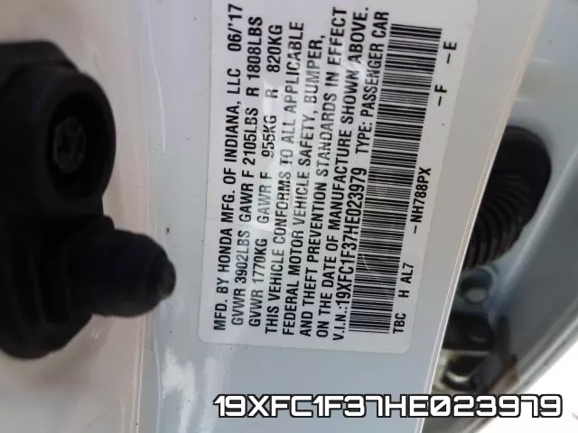 19XFC1F37HE023979 фото 2
