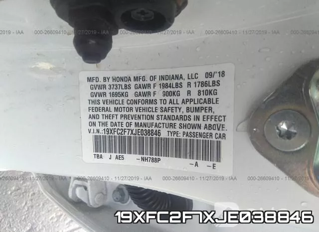 19XFC2F7XJE038846 фото 10