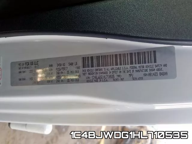 1C4BJWDG1HL710535 фото 2