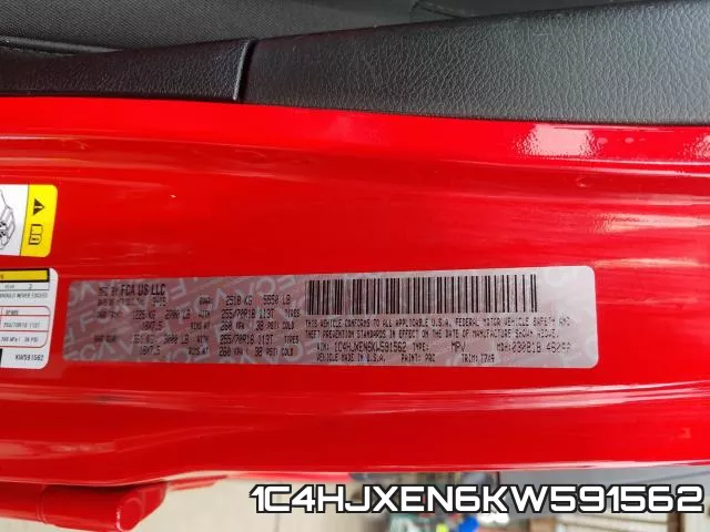 1C4HJXEN6KW591562 фото 2