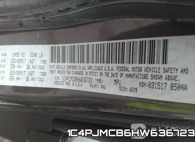 1C4PJMCB6HW636723 фото 10