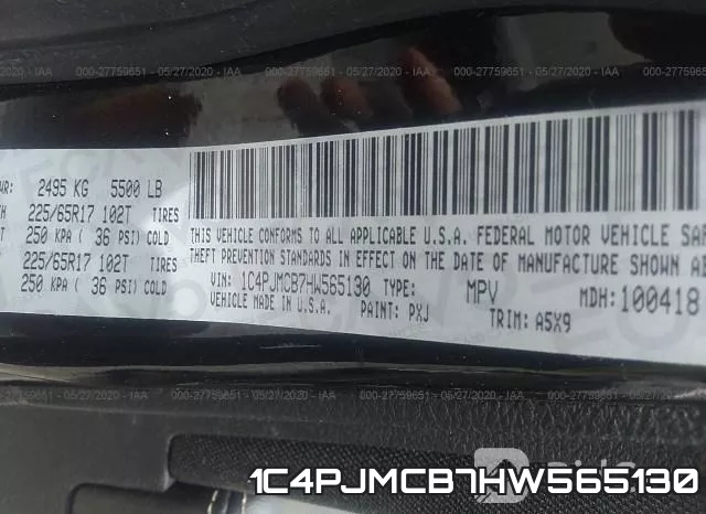 1C4PJMCB7HW565130 фото 10