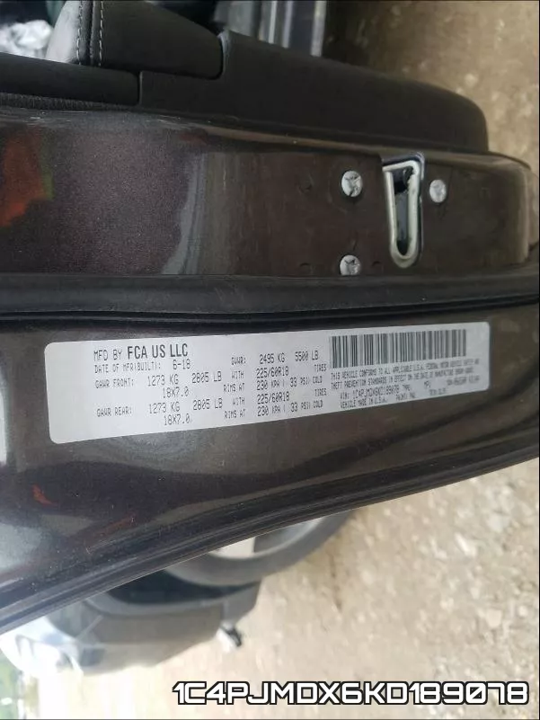 1C4PJMDX6KD189078 фото 2