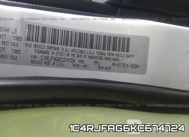 1C4RJFAG6KC674724 фото 10