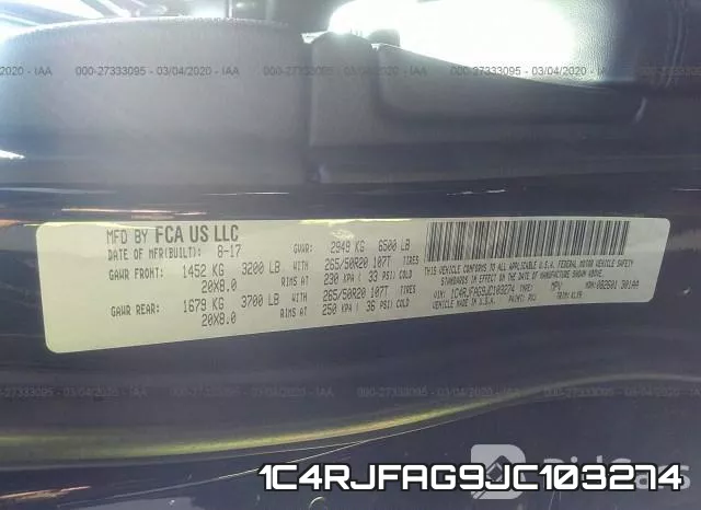 1C4RJFAG9JC103274 фото 10