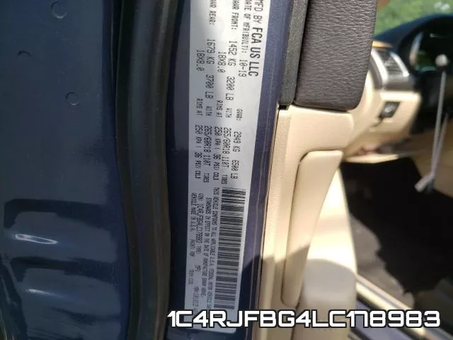 1C4RJFBG4LC178983 фото 2