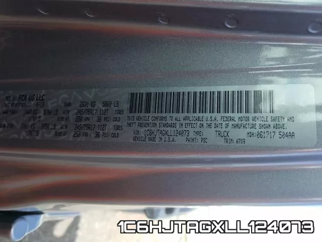 1C6HJTAGXLL124073 фото 2