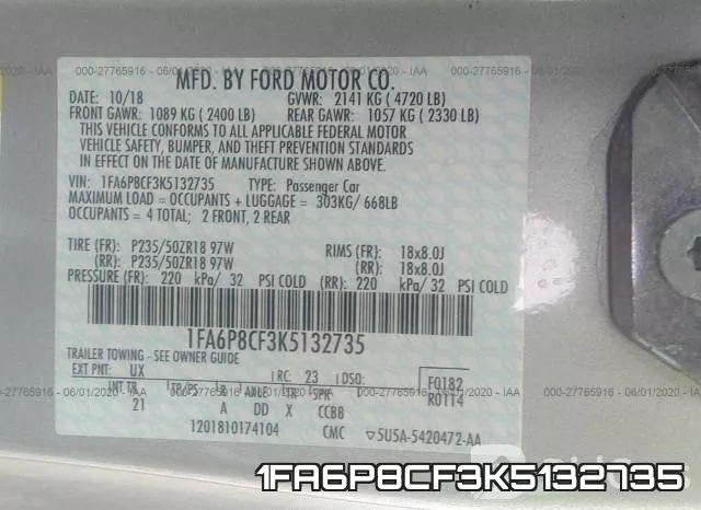 1FA6P8CF3K5132735 фото 10