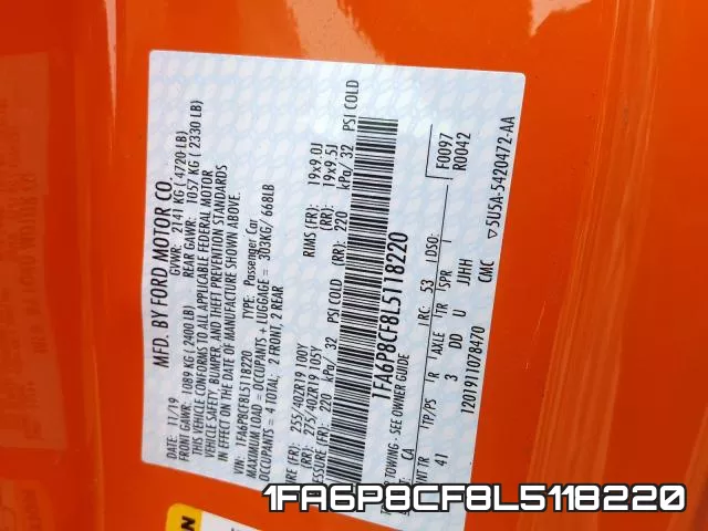 1FA6P8CF8L5118220 фото 2