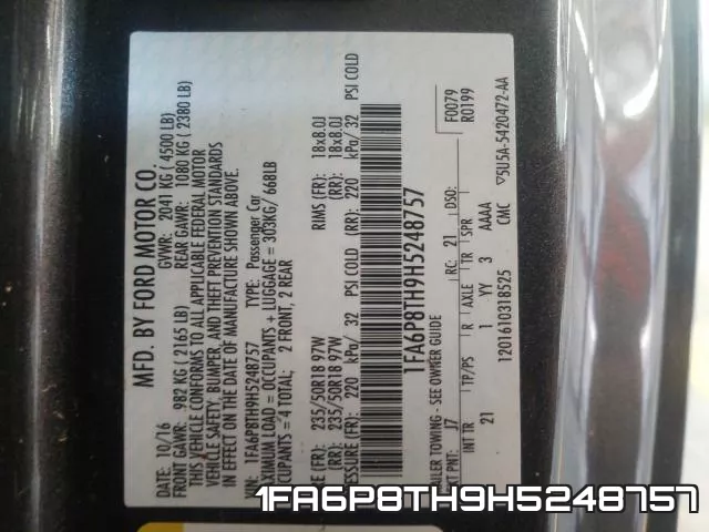 1FA6P8TH9H5248757 фото 2