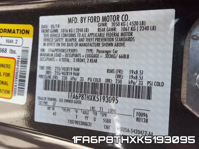1FA6P8THXK5193095 фото 2