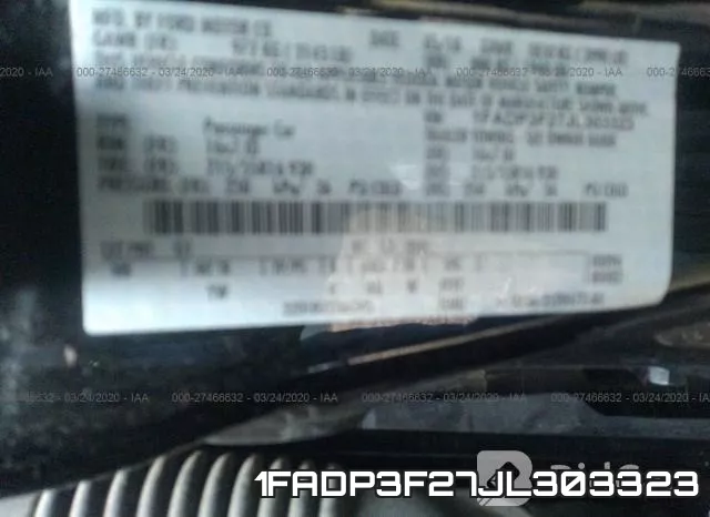 1FADP3F27JL303323 фото 10