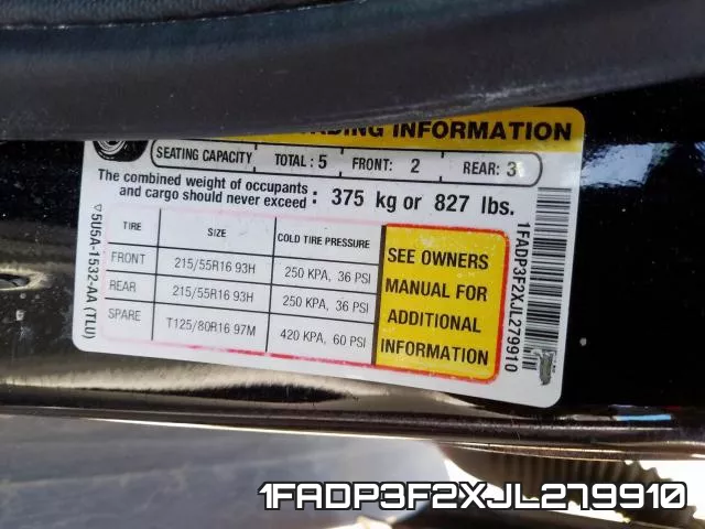 1FADP3F2XJL279910 фото 2