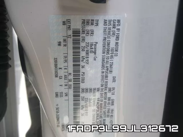 1FADP3L99JL312672 фото 2