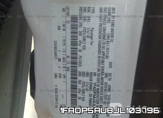 1FADP5AU8JL103796 фото 10