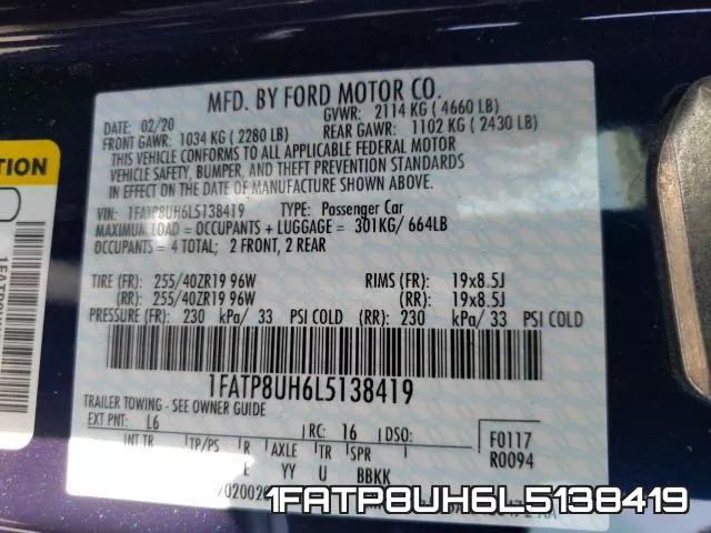 1FATP8UH6L5138419 фото 2