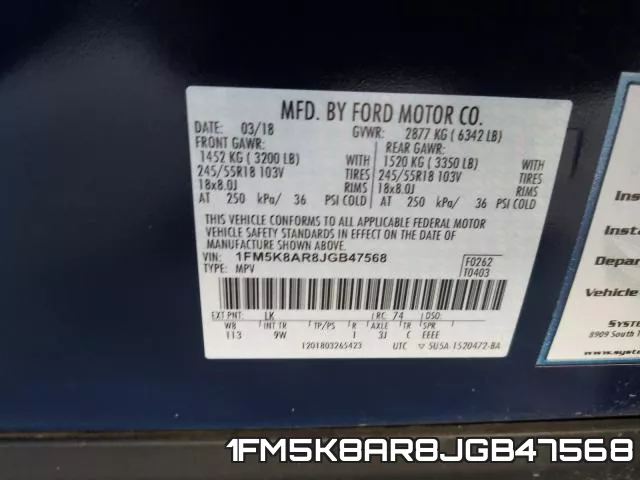 1FM5K8AR8JGB47568 фото 2