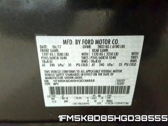 1FM5K8D85HGD38555 фото 2