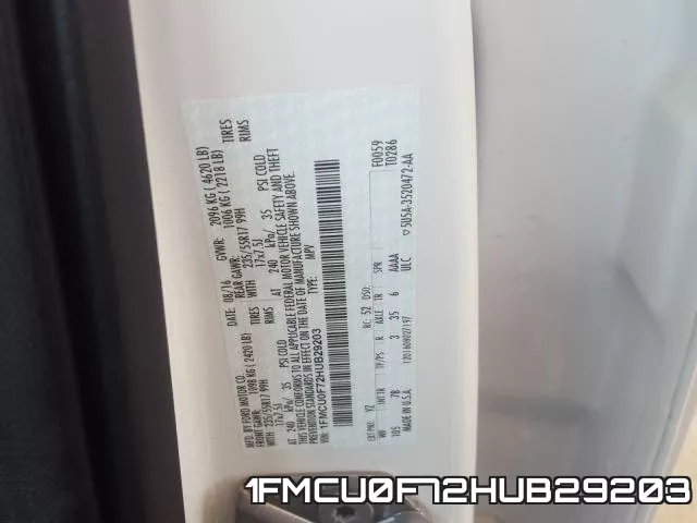 1FMCU0F72HUB29203 фото 2