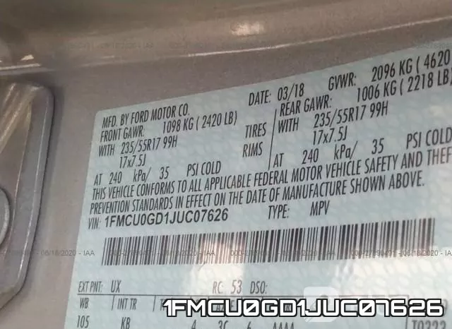 1FMCU0GD1JUC07626 фото 10
