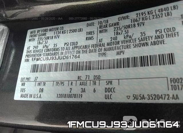 1FMCU9J93JUD61764 фото 10