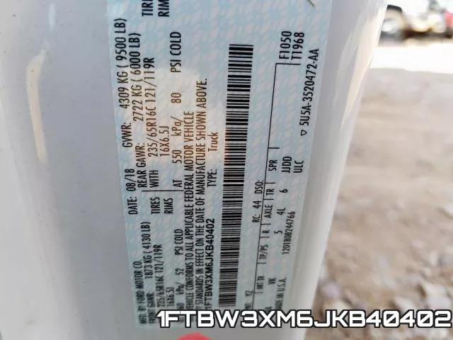1FTBW3XM6JKB40402 фото 2