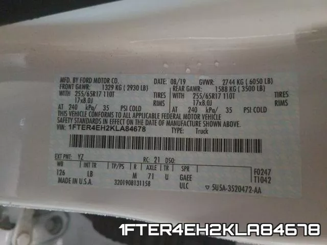 1FTER4EH2KLA84678 фото 2