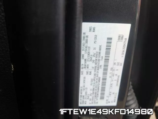 1FTEW1E49KFD14980 фото 2